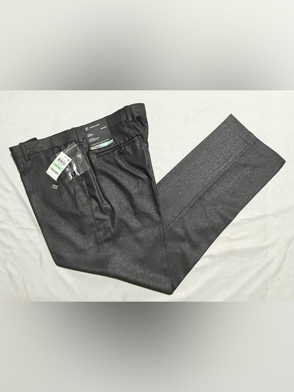 INC International Concepts Milan Slim Fit 34x30 Flat Front Dark Gray New W/ Tag